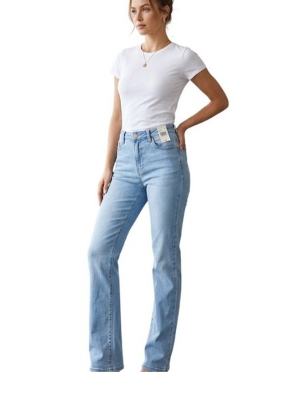 Light Blue Straight Leg Women's Jeans Size 2
